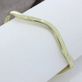 Pre Owned 9ct Yellow Gold Hollow Wavy Hinged Bangle