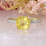 Pre Owned 9ct Yellow Gold Claw Set Citrine Solitaire Ring
