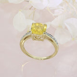 Pre Owned 9ct Yellow Gold Claw Set Citrine Solitaire Ring