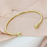 Pre Owned 9ct Yellow Gold Solid Torque Bangle