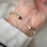 Pre Owned 9ct Yellow Gold Solid Torque Bangle