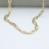Pre Owned 9ct Yellow Gold 24" Fancy Double Link Chain