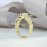 Pre Owned 18ct Yellow Gold Claw Set Oval Opal & Pave Set Diamond Ring