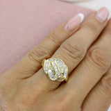 Pre Owned 14ct Yellow Gold Baguette Diamond Cluster Ring Approx 1.25ct