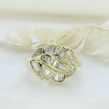 Pre Owned 14ct Yellow Gold Baguette Diamond Cluster Ring Approx 1.25ct