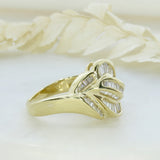 Pre Owned 14ct Yellow Gold Baguette Diamond Cluster Ring Approx 1.25ct