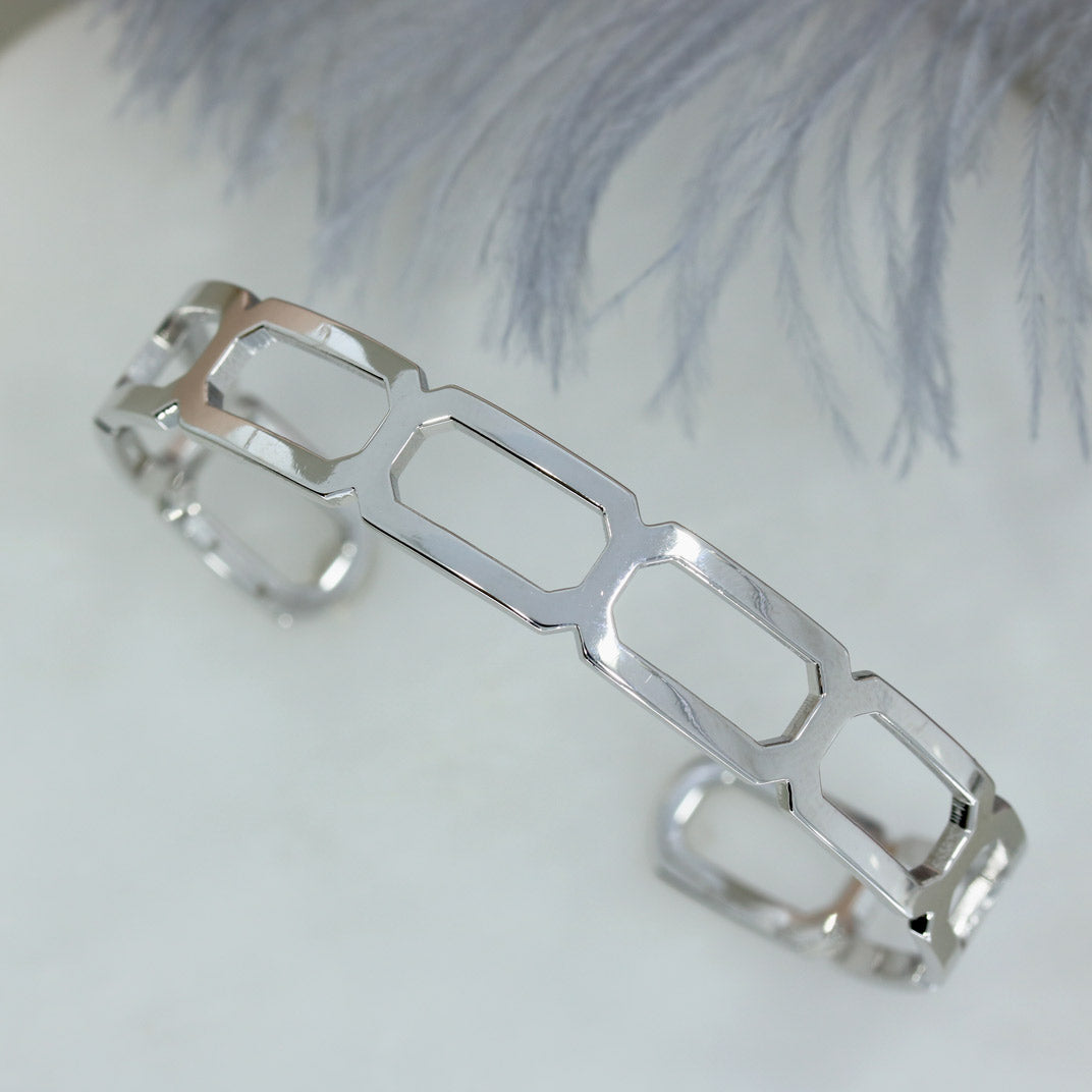 Solid Silver Cuff Bangle