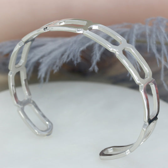 Solid Silver Cuff Bangle