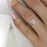 Certified 18ct Gold Brilliant Cut Diamond Solitaire Ring 1.00ct K SI1