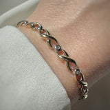 9ct Yellow gold Infinity Diamond Line bracelet 0.15ct