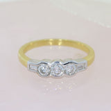 18ct Yellow Gold Fancy Diamond 5 Stone Ring 0.50ct