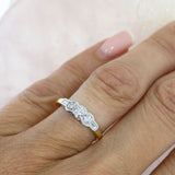 18ct Yellow Gold Fancy Diamond 5 Stone Ring 0.50ct