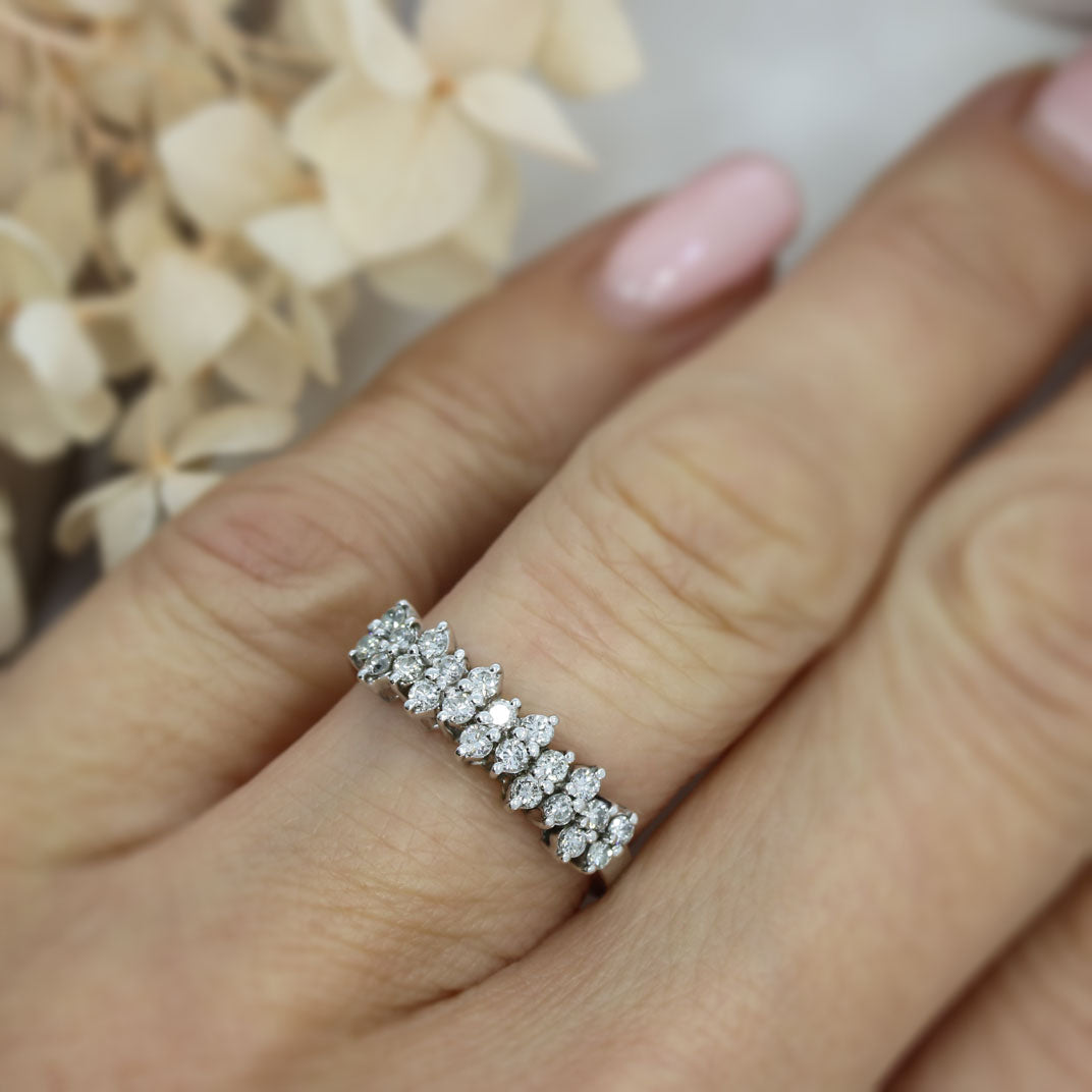 Pre Owned 18ct Gold Fancy Diamond Cluster Ring Approx 0.50ct