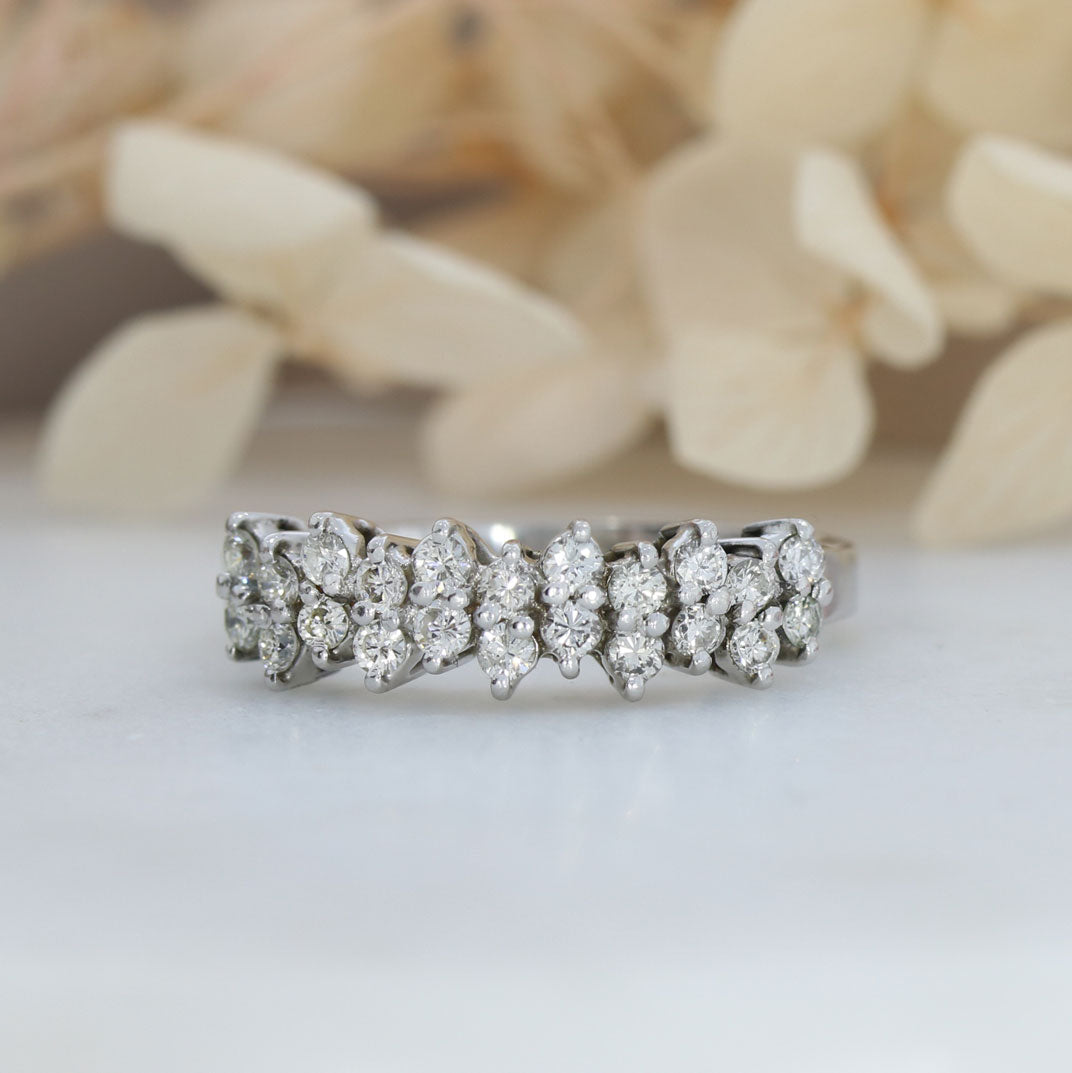 Pre Owned 18ct Gold Fancy Diamond Cluster Ring Approx 0.50ct