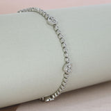 Pre Owned 18ct Gold Love Heart Diamond Tennis Bracelet 2.70ct VS