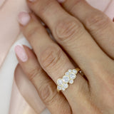 9ct Yellow Gold Lab Grown Diamond 10 Stone Bubble Ring 1.07ct