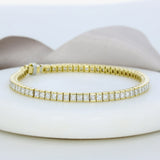 Pre Owned 18ct Gold Diamond Line Bracelet  Approx 7ct-8ct