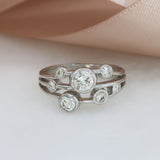 18ct White Gold Seven Stone Bubble Ring 0.86ct