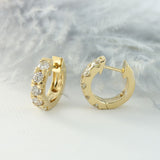 18ct Yellow Gold Creole Diamond Earrings 1.60ct