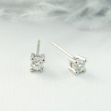 9ct Gold Brilliant Cut Claw Set Diamond Studs 0.35ct