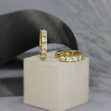 9ct Yellow Gold Diamond Hoop Earrings 1.20ct