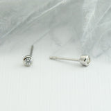 9ct White Gold Small Diamond Studs 0.05ct