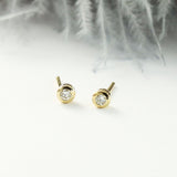 9ct Yellow Gold Small Diamond Studs 0.05ct