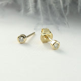 9ct Yellow Gold Small Diamond Studs 0.05ct