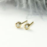 9ct Yellow Gold Small Diamond Studs 0.05ct