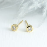 18ct Gold Diamond Stud Earrings 0.18ct