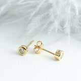 18ct Gold Diamond Stud Earrings 0.18ct