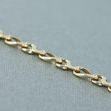 Pre Owned 9ct Yellow Gold Fancy Figaro Bracelet 8 inches