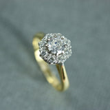 Pre Owned 18ct Gold Diamond Cluster Approx 0 .60ct