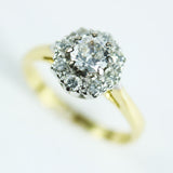 Pre Owned 18ct Gold Diamond Cluster Approx 0 .60ct