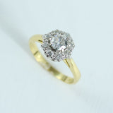 Pre Owned 18ct Gold Diamond Cluster Approx 0 .60ct