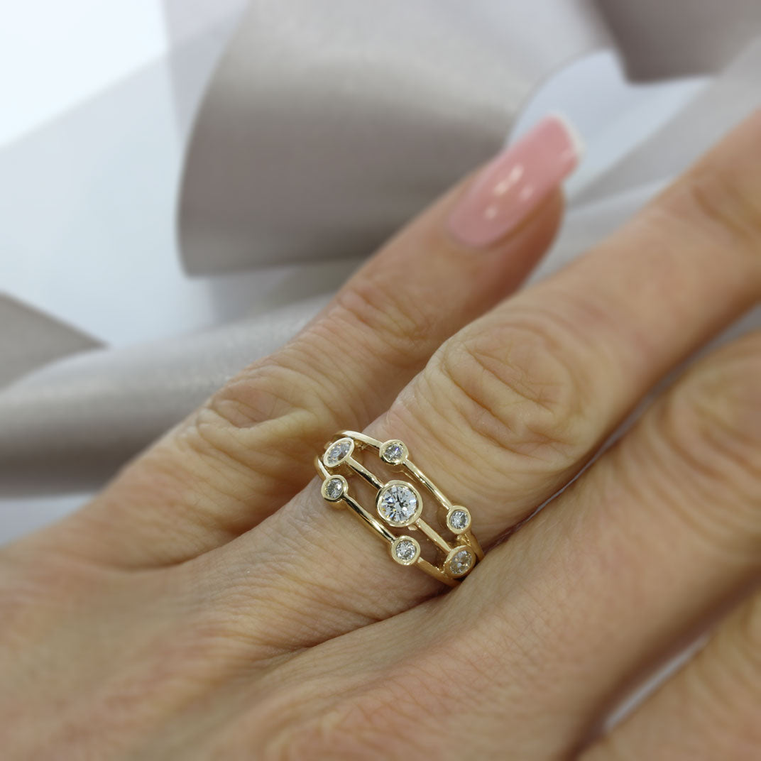 Small Gold Bubble Ring – ISABEAUT