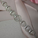 Silver Fancy Graduated Bracelet