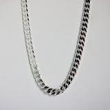 Silver 925 Faceted Curb Chain 22 Inch