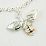 Silver Bee Bracelet Rose Gold