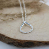 Silver Teardrop CZ Pendant