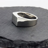 Silver Plain Polished Rectangular Signet Ring