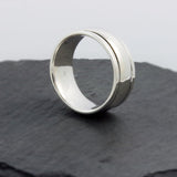 Silver Wide Polished Ring With Spinning Centre