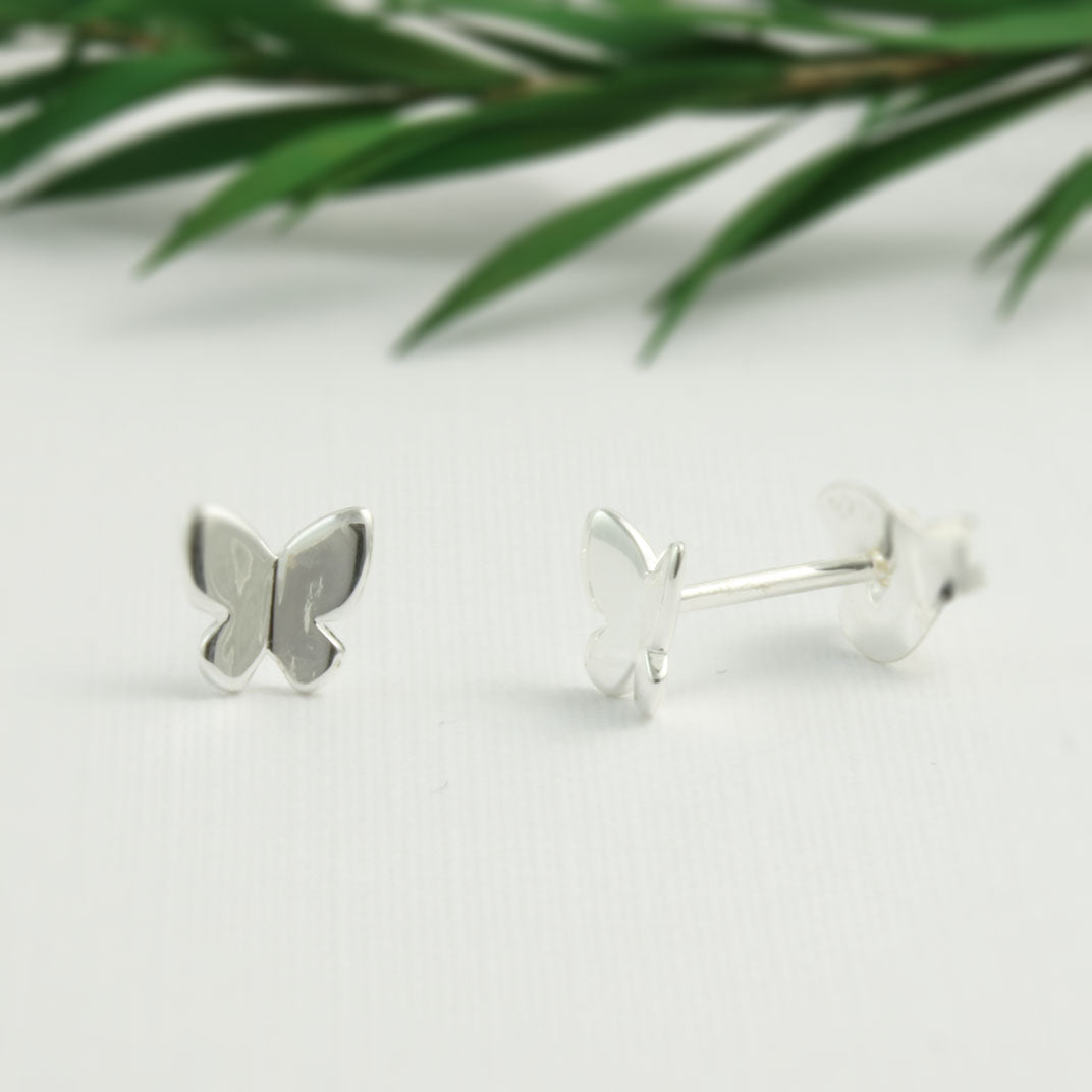 Silver Butterfly Earrings