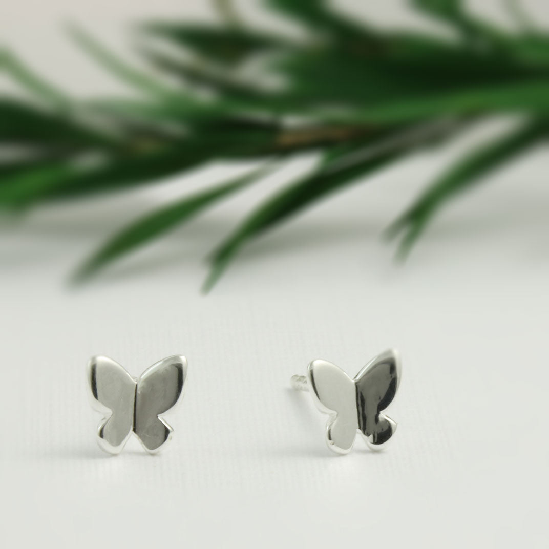 Silver Butterfly Earrings