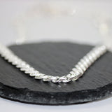 Silver 925 Faceted Curb Chain 22 Inch