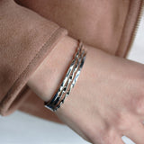 Solid Silver Twist Bangle