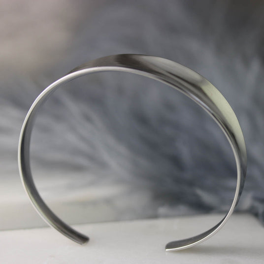 Solid Silver Plain Bangle