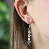 Silver CZ Drop Earrings