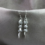 Silver CZ Drop Earrings