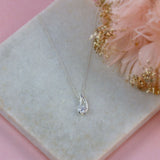 Silver Teardrop Cubic Zirconia Pendant